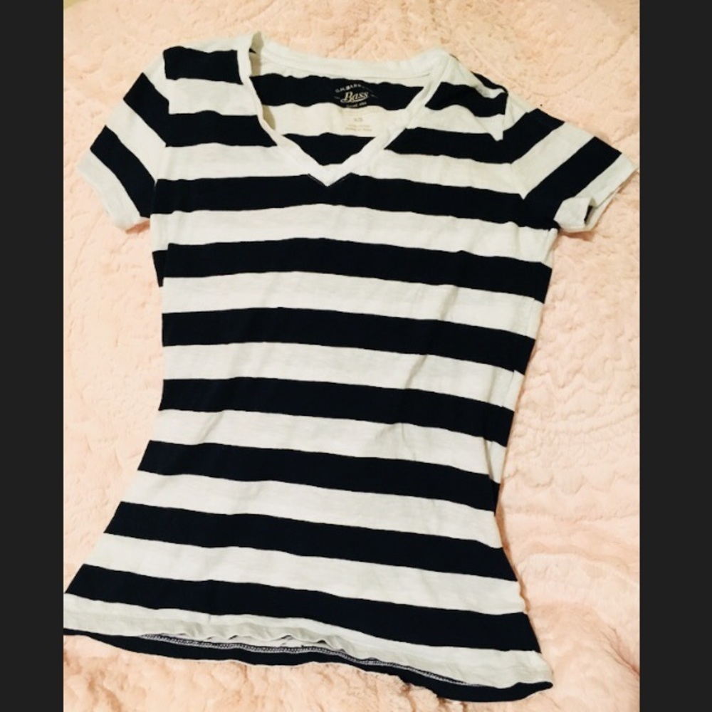 Navy and White Striped T-Shirt
